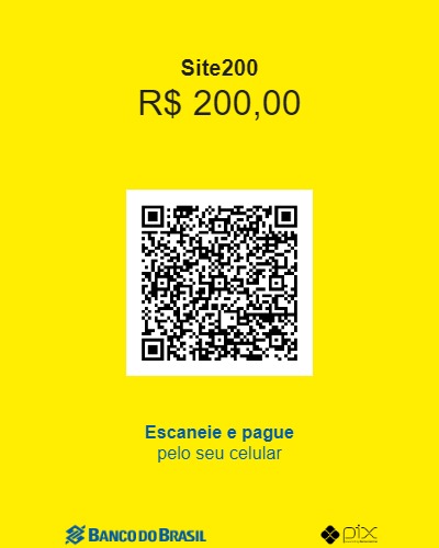 QR CODE R$ 200,00